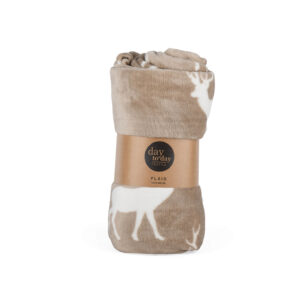 κουβερτα fleece με ταρανδους