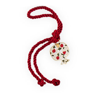 Γούρι με ρόδι από σμάλτο