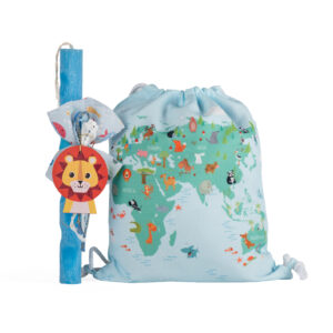 Λαμπάδα με σακίδιο ουράνιο τόξο